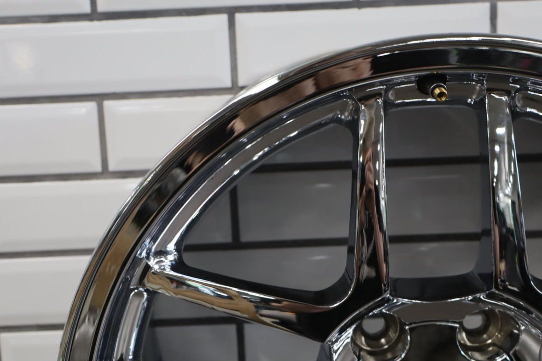 C5 Corvette Z06 Single (1) REAR 18x10.5 Wheel Double 5 - Spoke Chrome