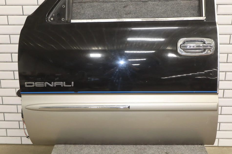 2002 GMC Sierra C3 Left Front Door Black 41U