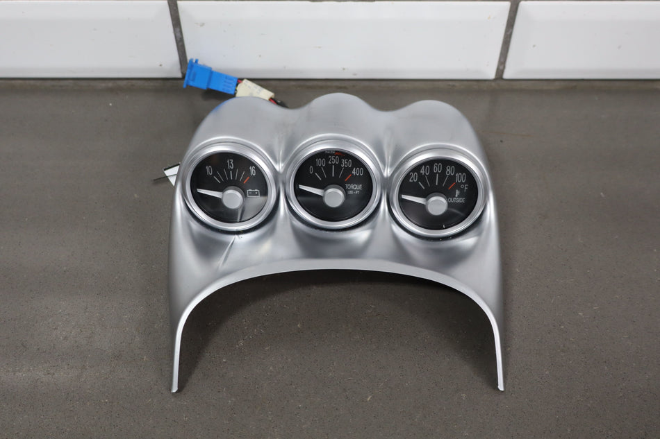 2003-2006 Chevrolet SSR Console Mounted Gauge Panel- Satin Silver