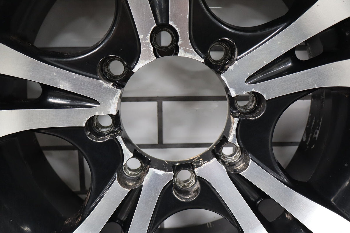 EMR 17x8 Black Machined Split 5-Spoke Wheels Set of 4 Super Duty