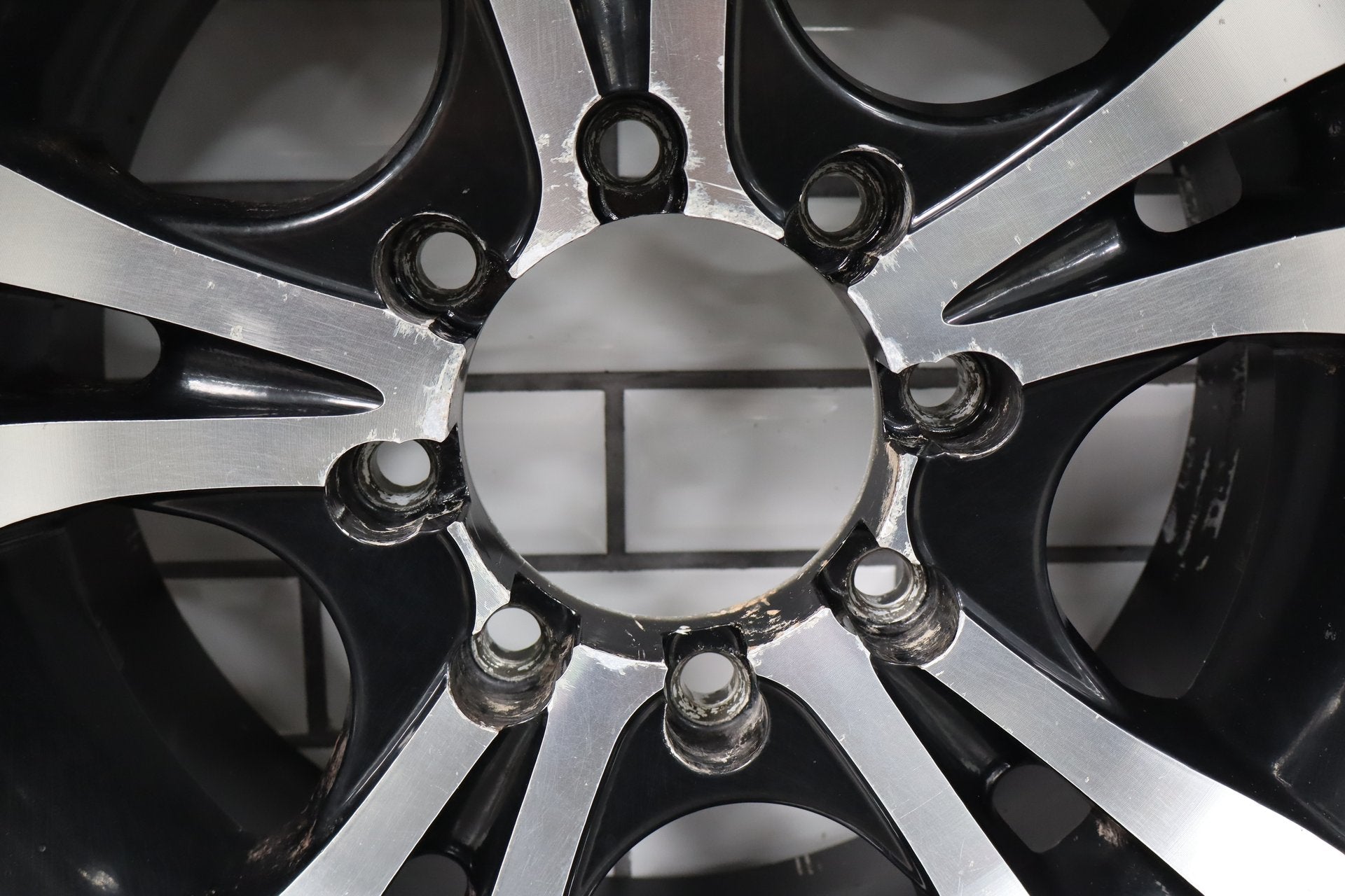 EMR 17x8 Black Machined Split 5-Spoke Wheels Set of 4 Super Duty