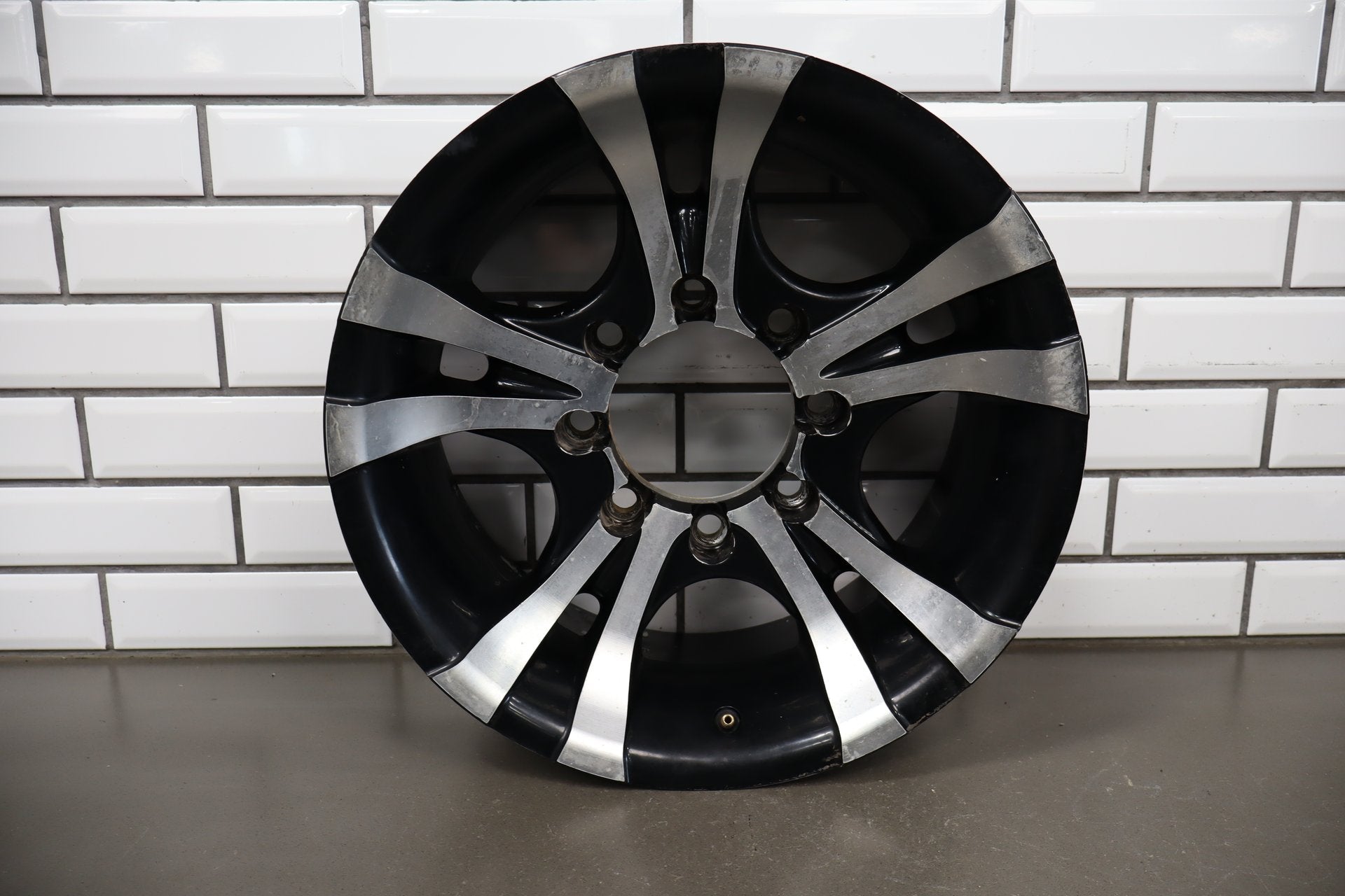 EMR 17x8 Black Machined Split 5-Spoke Wheels Set of 4 Super Duty