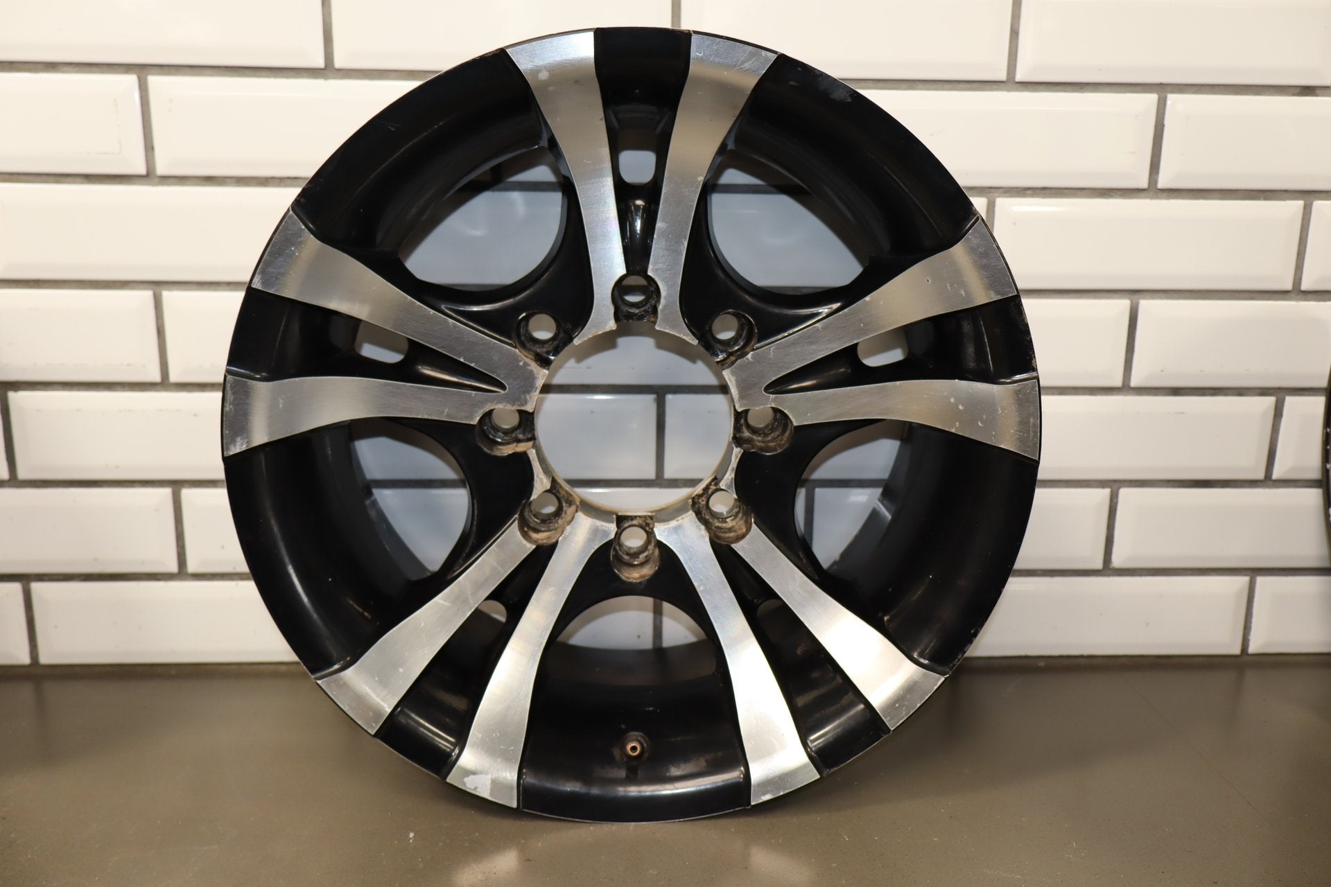 EMR 17x8 Black Machined Split 5-Spoke Wheels Set of 4 Super Duty