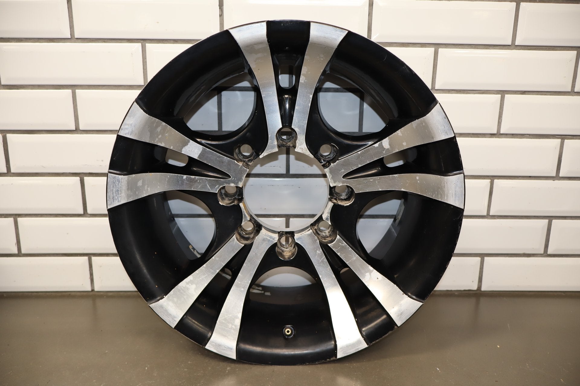 EMR 17x8 Black Machined Split 5-Spoke Wheels Set of 4 Super Duty