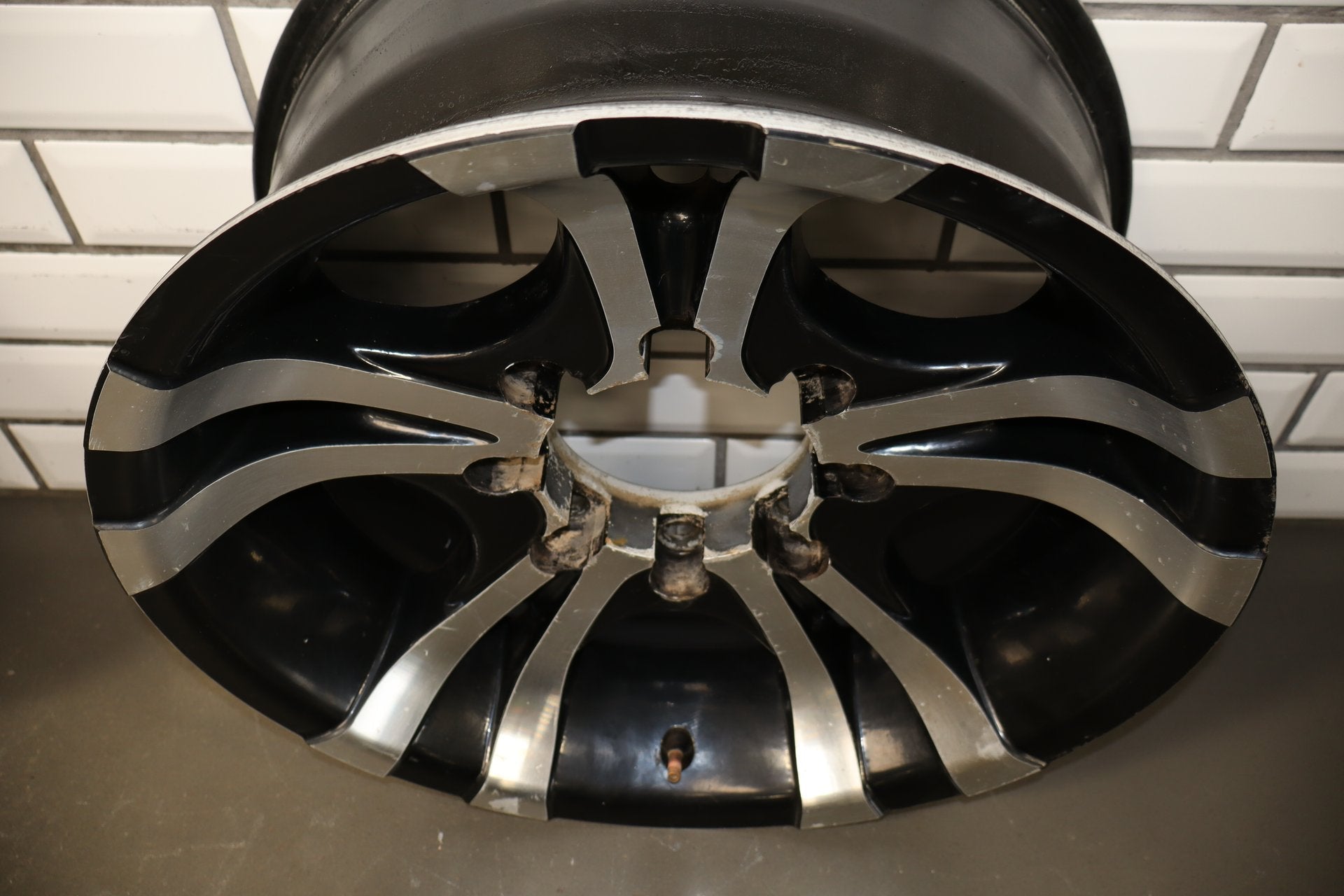 EMR 17x8 Black Machined Split 5-Spoke Wheels Set of 4 Super Duty