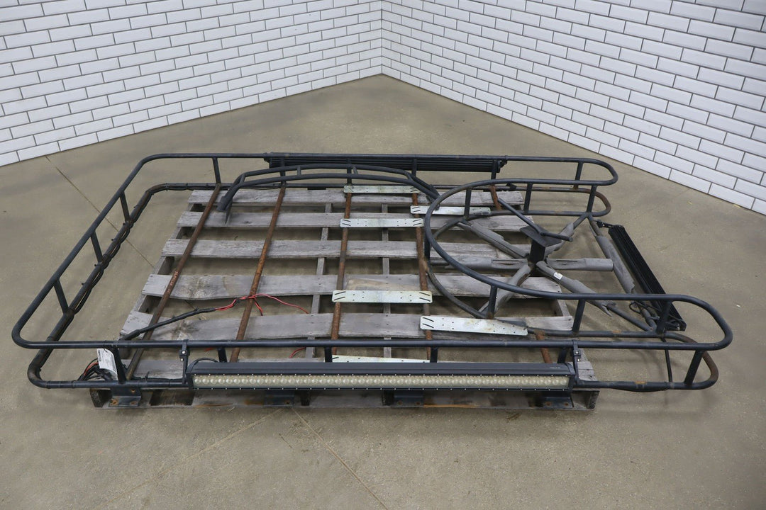 Hummer H2 GOBI 8ft. Ranger Roof Rack W/ Tire Rack Multi - Light Setup