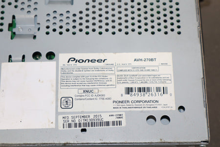 Pioneer AVH-270BT CD Player Radio
