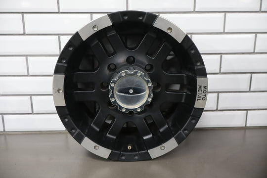 Set of 4 Metal Moto M0951 16x8 Wheels Removed From 2001 GMC Sierra 2500