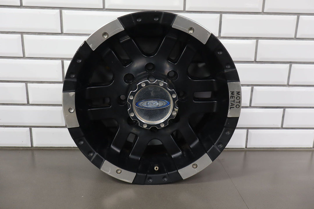 Set of 4 Metal Moto M0951 16x8 Wheels Removed From 2001 GMC Sierra 2500