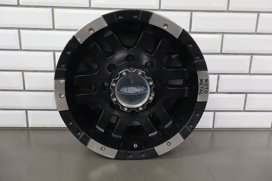 Set of 4 Metal Moto M0951 16x8 Wheels Removed From 2001 GMC Sierra 2500