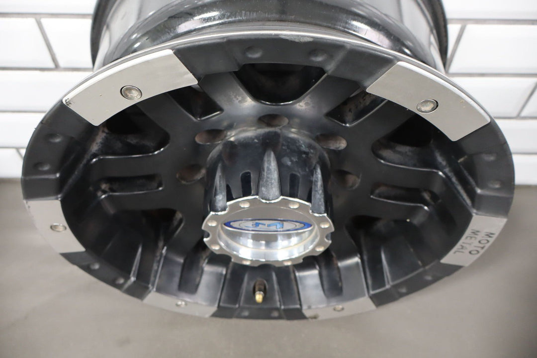 Set of 4 Metal Moto M0951 16x8 Wheels Removed From 2001 GMC Sierra 2500