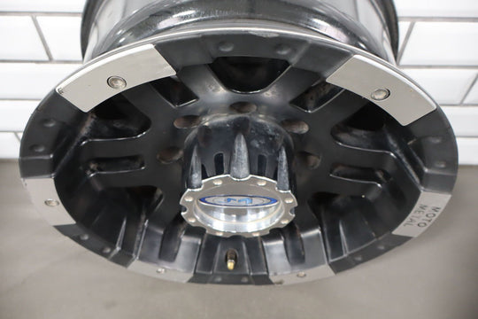 Set of 4 Metal Moto M0951 16x8 Wheels Removed From 2001 GMC Sierra 2500