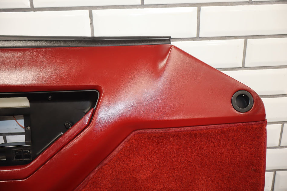 1984-1989 Chevrolet Corvette C4- Left Front Door Trim Panel Carmine