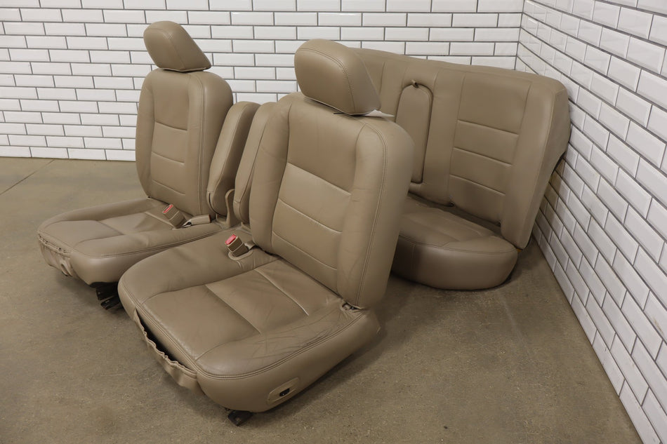 2003-2011 Ford Crown Victoria LX Leather Seats Set Medium Parchment lh