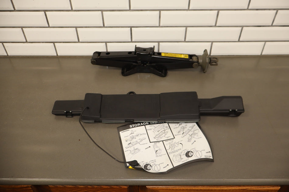 92-98 OBS Chevy GMC Spare Tire Scissor Jack Tool Kit Storage Bracket SET SUV GM