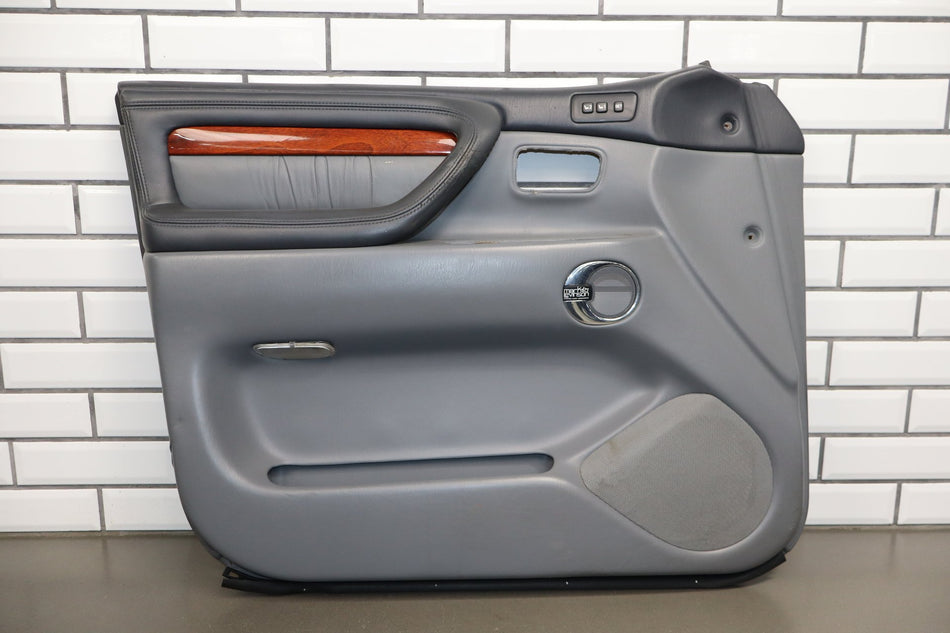 1998-2002 Lexus LX470 Left Front Door Trim Panel Gray 10