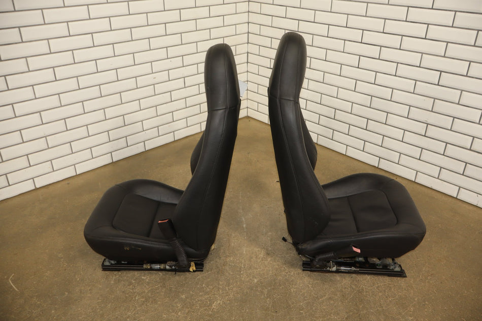 BMW Z3 E36 Roadster Black Leather Seats Set Pair Left/Right OEM