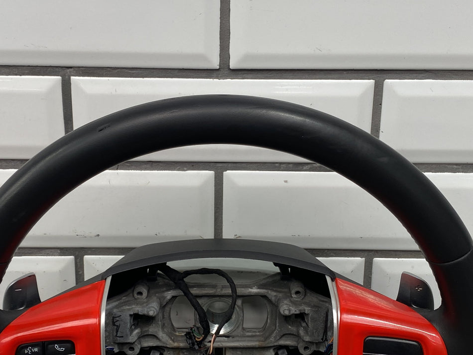 2011-2014 Dodge Challenger Steering Wheel Leather Red Trim w/ Paddles OEM