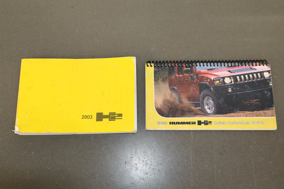 2003 Hummer H2 Owners Manual OEM