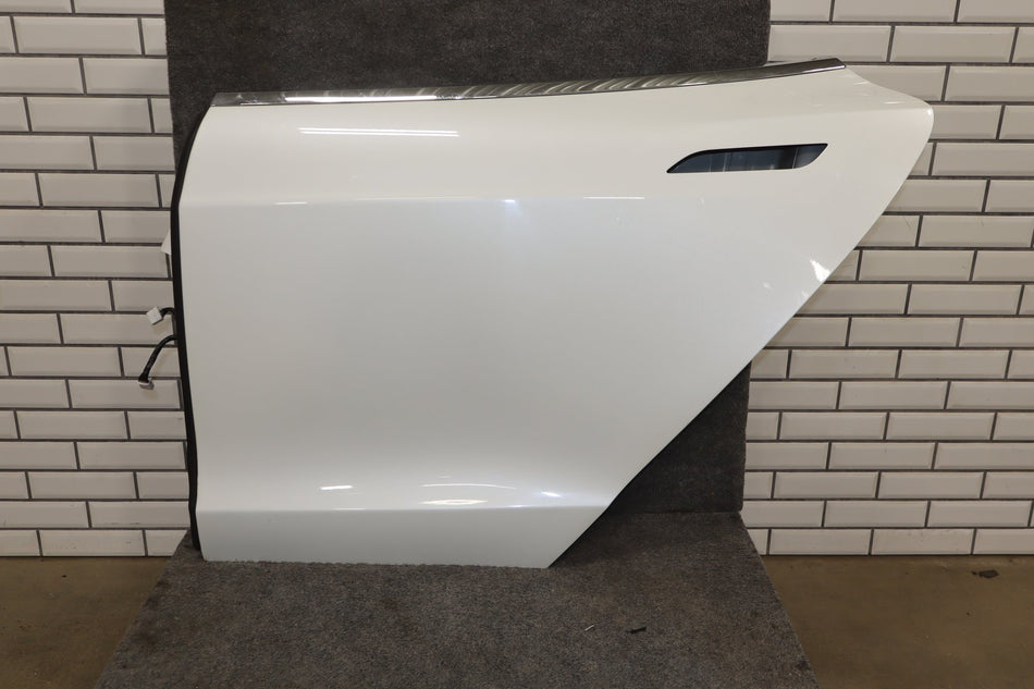 2012-2015 Tesla Model S Left Rear Door Pearl White PPSW