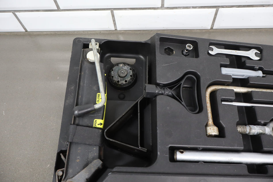 96-02 BMW Z3 Roadster Spare Tire Jack Tool Trunk Lug Wrench Tow Hook Set OEM
