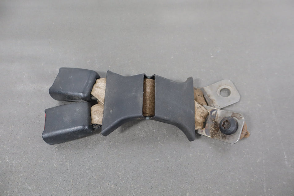 03-07 Ford F250 F350 Rear Seat Belt Seatbelt Latch Buckle Double Tan OE