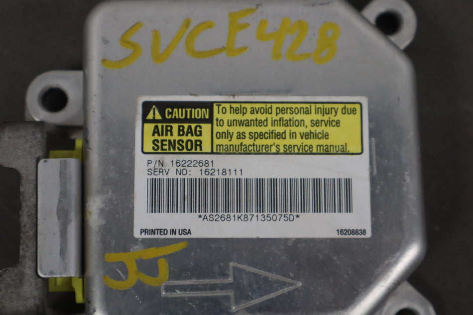 Airbag SRS Module Fits 1997 Chevrolet Corvette
