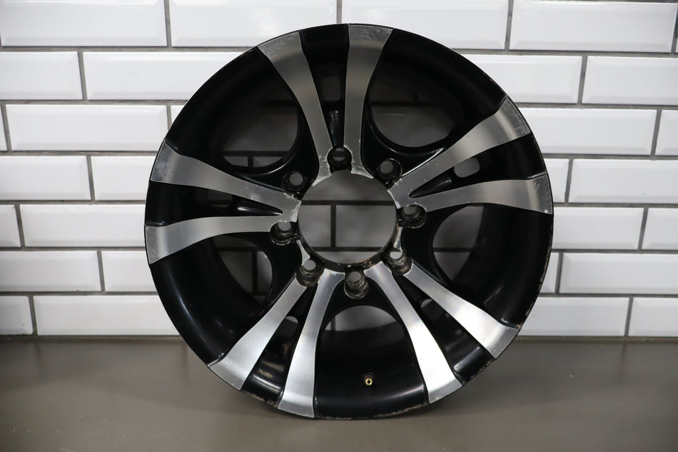 EMR 17x8 Black Machined Split 5-Spoke Wheels Set of 4 Super Duty