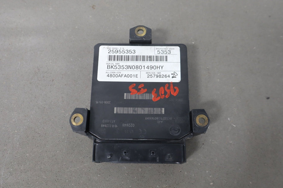 06-08 GM Duramax Allison Transmission Control Module TCM A40 25955353 25798264