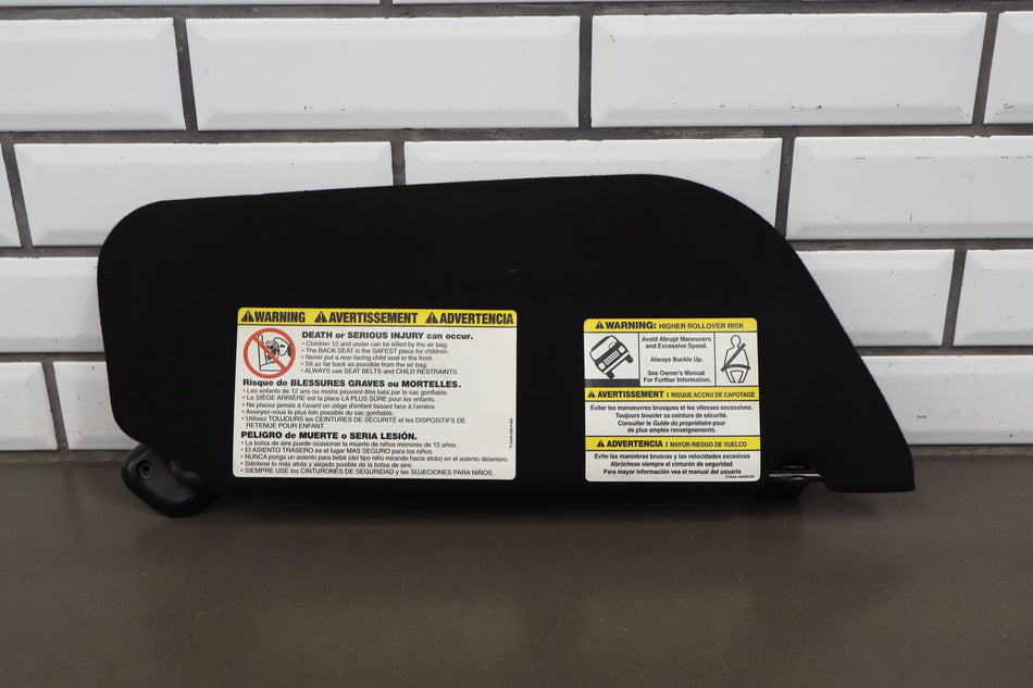 99-07 Ford F250 F350 Super Duty Harley-Davidson Sun Visor Pair Left Right Black