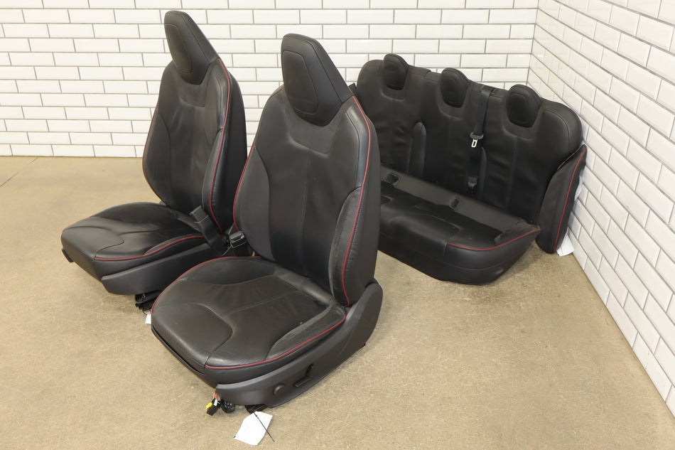 2013 Tesla Model S P85 Leather Seats Set Front Rear OEM Performance Black
