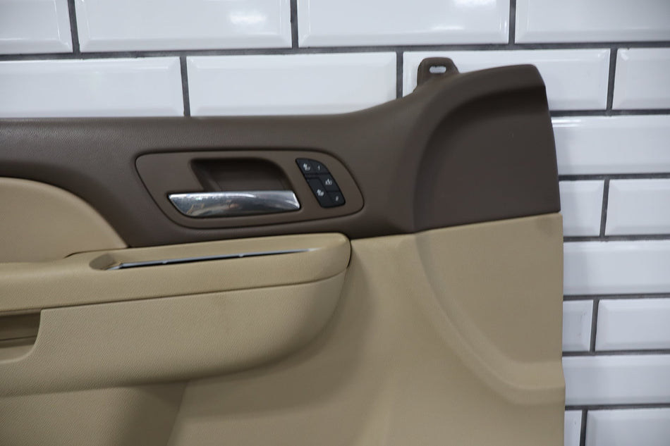 2010-2014 Suburban Tahoe LH Driver Front Door Interior Trim Panel Cashmere