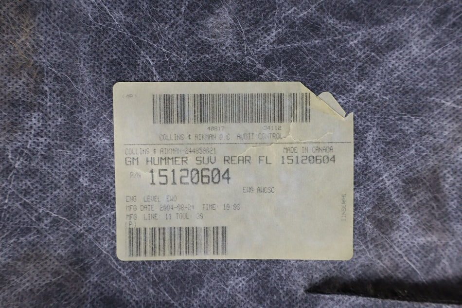 2005 Hummer H2- Front Carpet