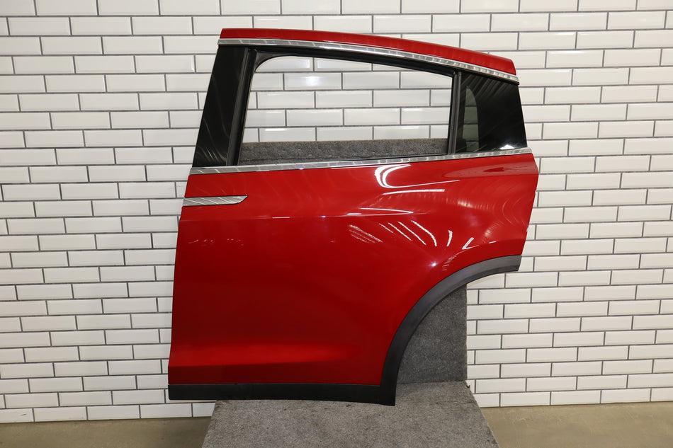 2016-2024 Tesla Model X Rear Left Falcon Door Panel Red PPMR