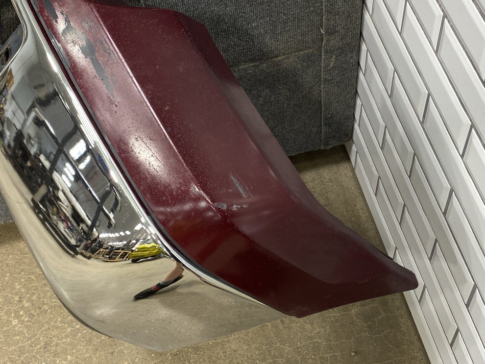 05-07 Ford F250 F350 Super Duty Chrome Front Bumper w/ Fogs Dark Toreador Red JM