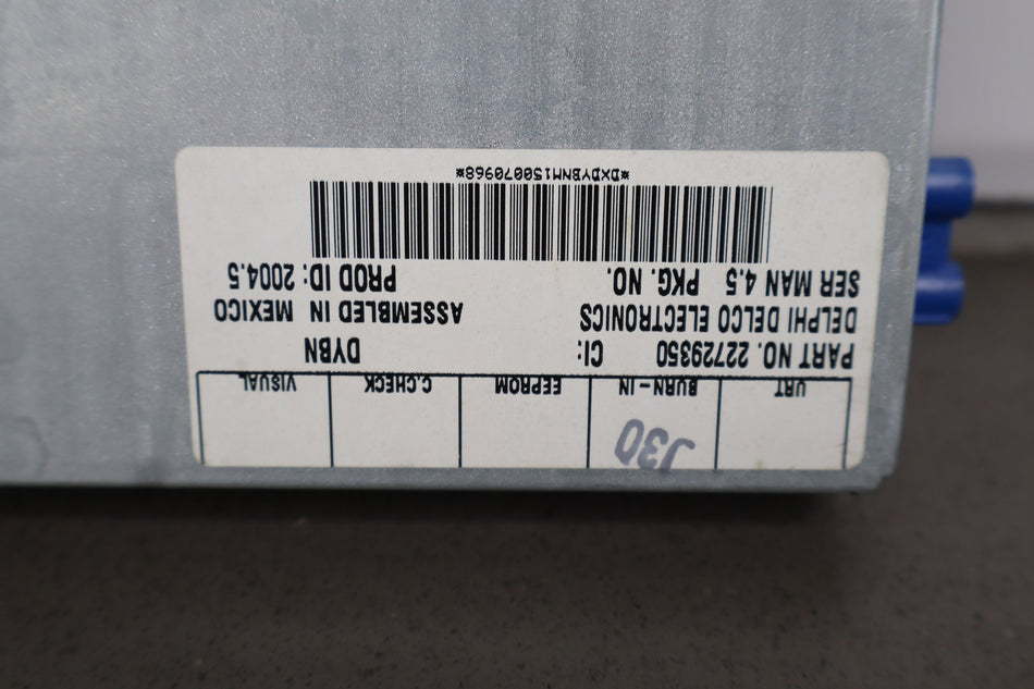 2005 Chevrolet Corvette- Chassis Control Module