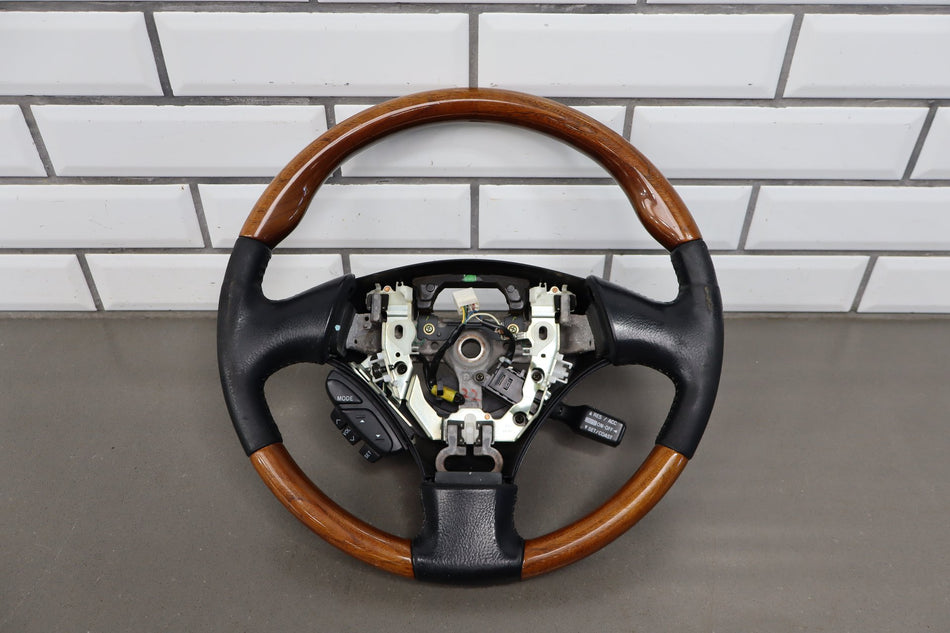 02-05 Lexus SC430 Z40 Leather Wood Steering Wheel
