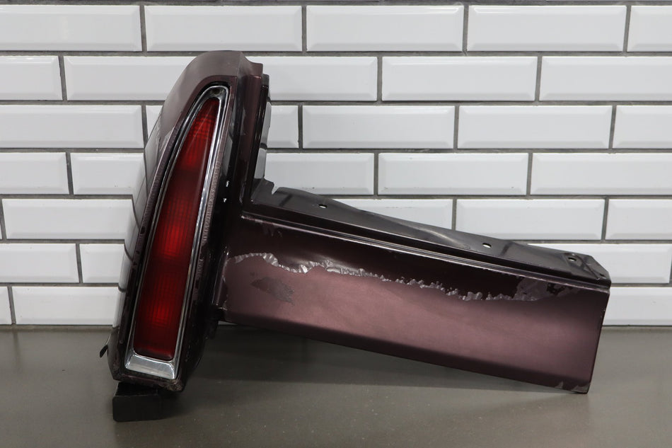 1993-1996 Cadillac Fleetwood Left Tail Light W/ Filler Panel Dark Cherry 77