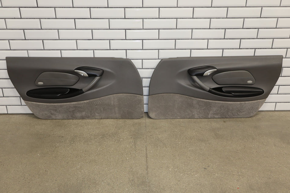 2000-2004 Porsche Boxster 986 Pair LH&RH Interior Door Trim Panels (Gray Y1)