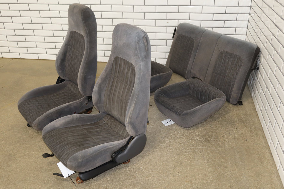 1993-2002 Chevrolet Camaro Z28 Cloth Manual Seat Set Gray 14B