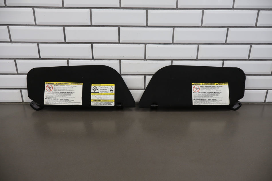 99-07 Ford F250 F350 Super Duty Harley-Davidson Sun Visor Pair Left Right Black