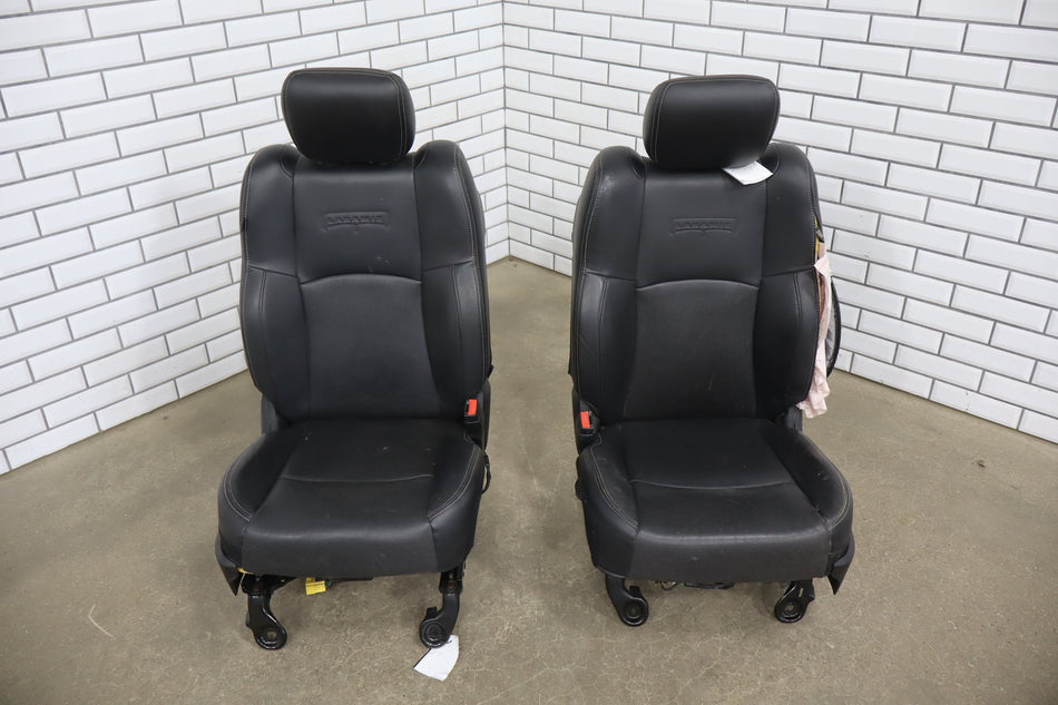 2013-2018 Ram 1500 Laramie Black Leather Seat Set/Console Front/Rear OEM