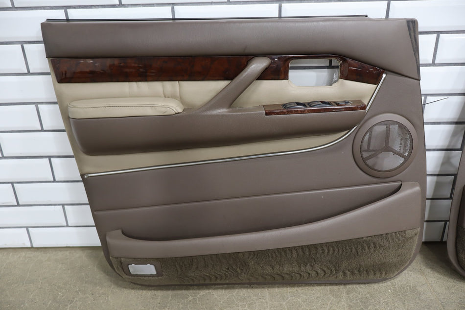 1996-97 Lexus LX450 Interior Door Trim Panel Set - 4 Pcs W/ Window Switches Oak