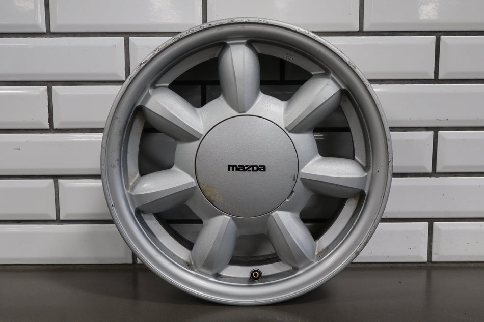 1990-1992 Mazda Miata NA Single (1) 14x5.5 Silver Daisy Wheel W/Center Cap