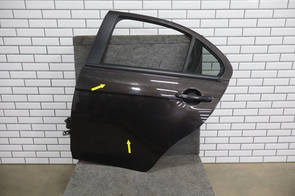 08-15 Mitsubishi EVO X Left Rear Door OEM Phantom Black U02 5730A673