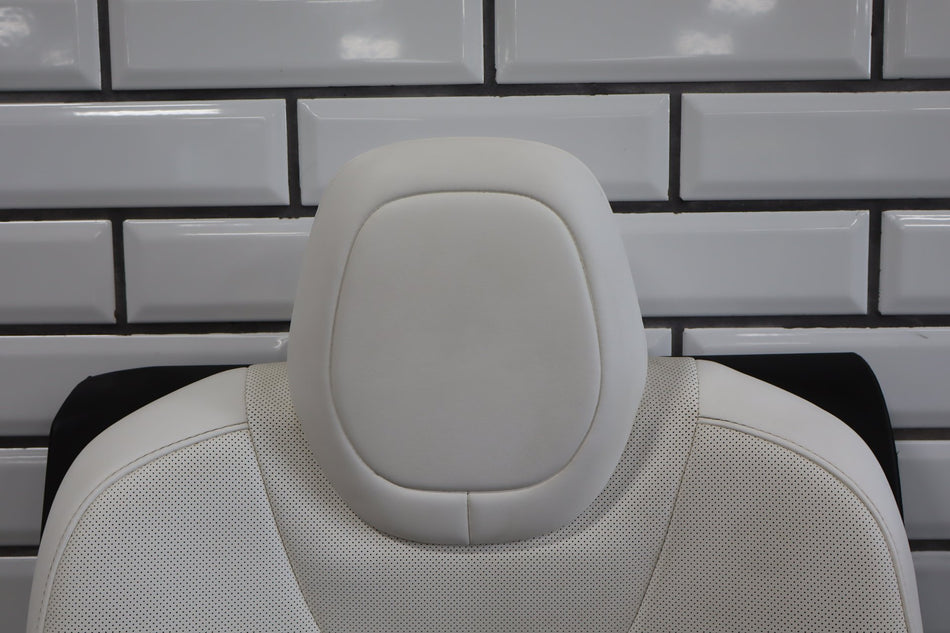 2022-2026 Tesla Model S Right Rear Leather Seat Back Upper White