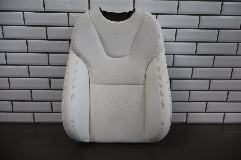 2022-2026 Tesla Model S White Leather Passenger Seat Back Foam Assembly
