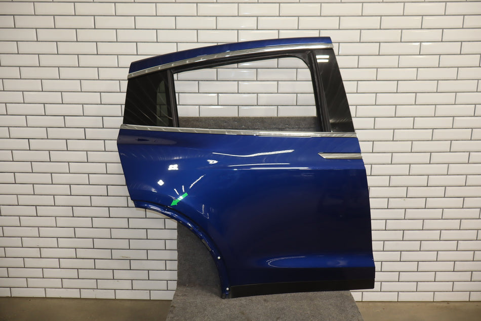 2016-2024 Tesla Model X Rear Right Falcon Door Panel Deep Blue Metallic PPSB