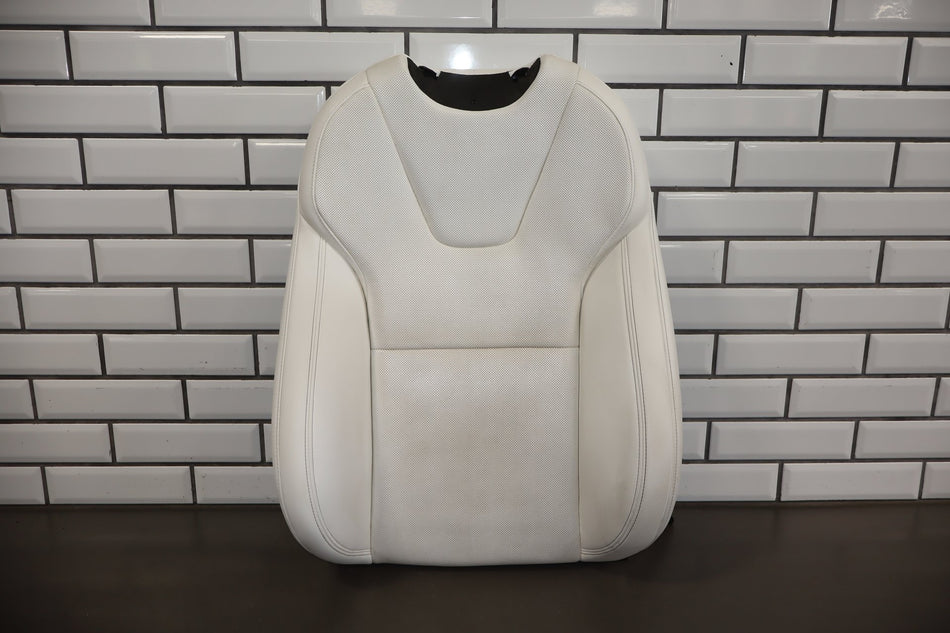 2022-2026 Tesla Model S White Leather Driver Seat Back Assembly Foam Cushion