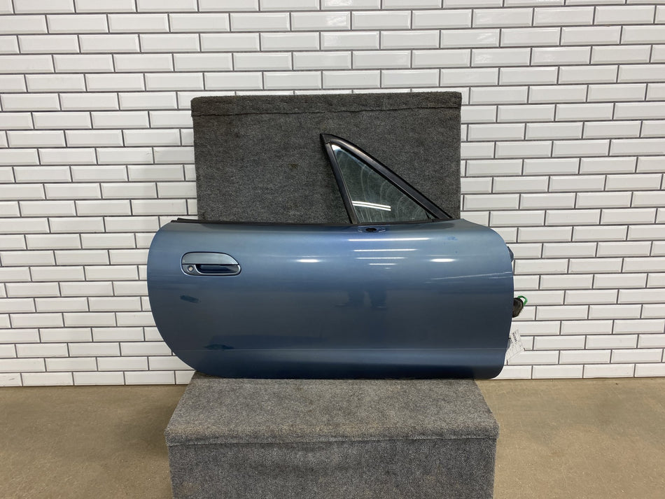 1999-2005 Mazda MX-5 Miata NB Right Front Door Shell w/ Glass Razor Blue 28P